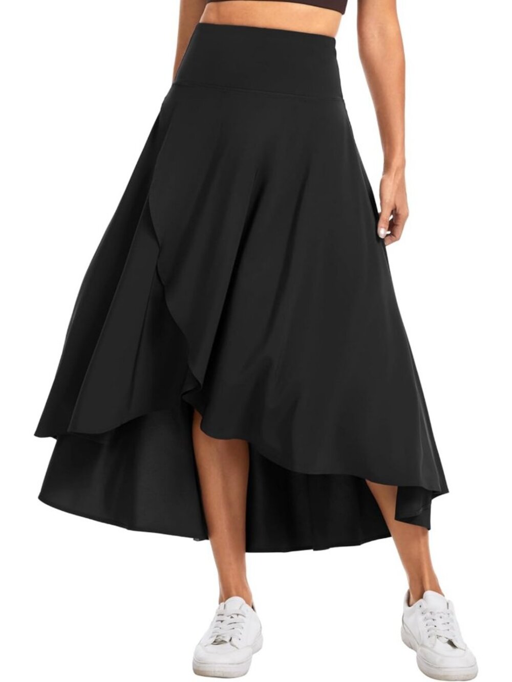 High Waist Flowy Maxi Skorts for Women | Stylish Wrap Design & Comfort Fit